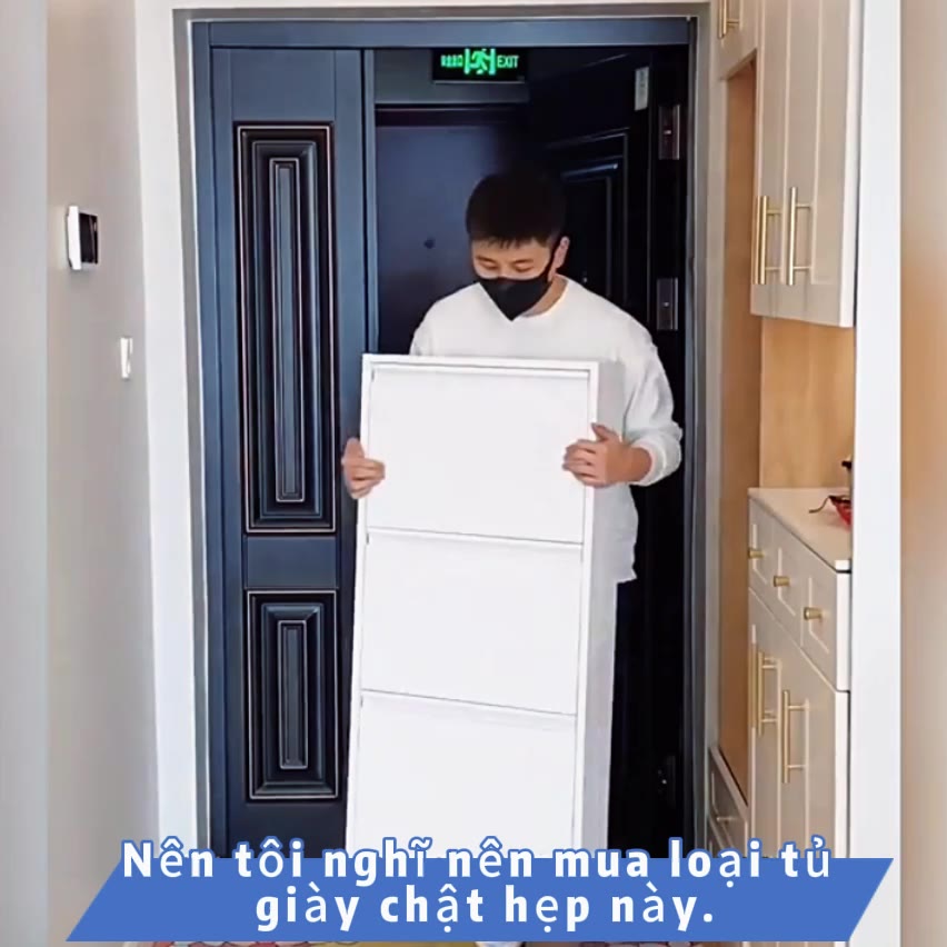 MY Tủ giày treo tường 2-3-4 lớp, Tủ giày có thể gập lại bằng thép Chống bụi Không thấm nước Chống ẩm | BigBuy360 - bigbuy360.vn