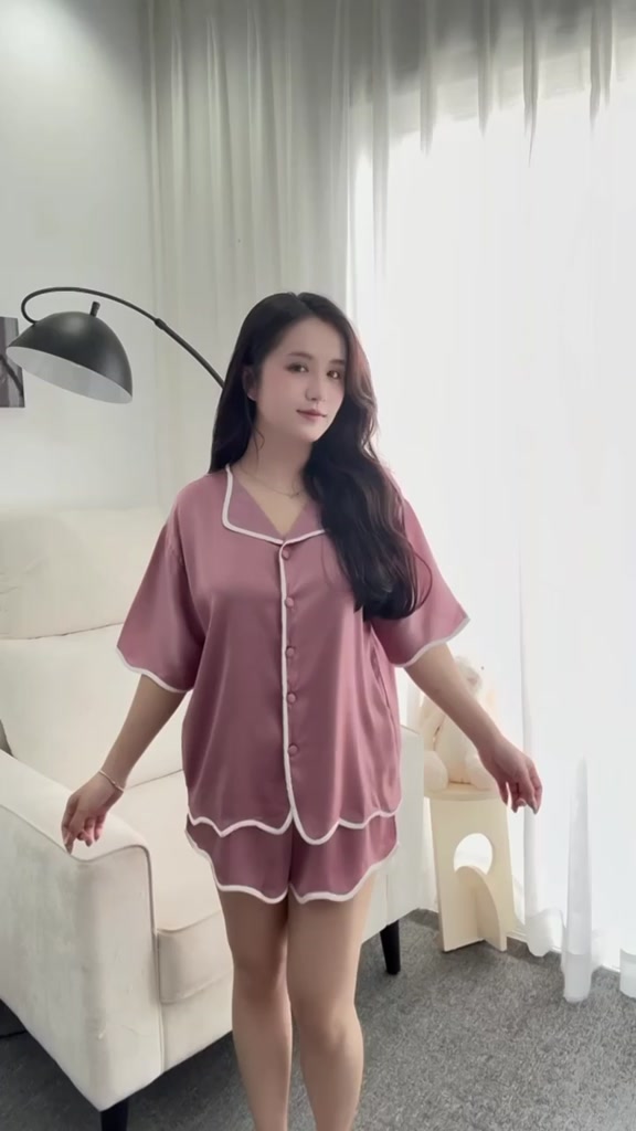 Đồ Ngủ Pijama Bigsize MIKY, Đồ Ngủ Bigsize lụa Latin cao cấp mềm mại xinh xắn < 70KG M122 G | BigBuy360 - bigbuy360.vn