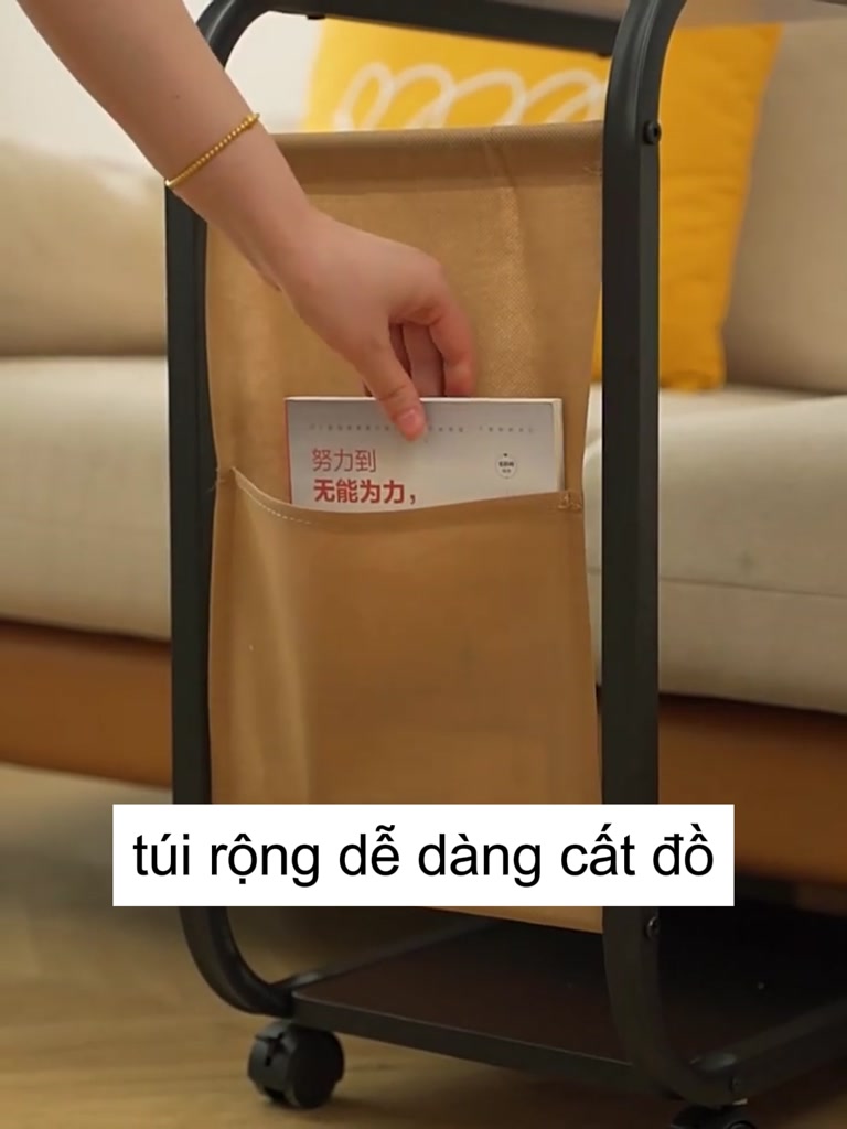 ALOVE Bàn cạnh sofa có bánh xe 360°, thiết kế hiện đại nhỏ gọn, tiện lợi dùng trong phòng khách | BigBuy360 - bigbuy360.vn