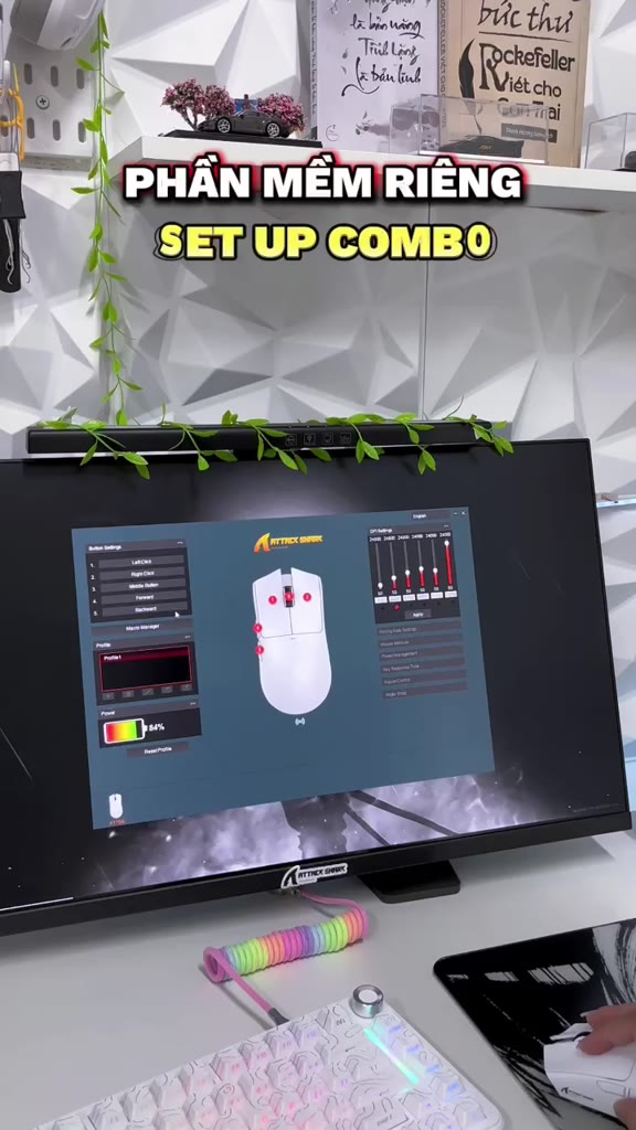 Chuột Không Dây Gaming Attack Shark X11SE - Siêu Nhẹ 63g, 3 Chế Độ Kết Nối DPI 22000 Pin Trâu 65 Giờ | BigBuy360 - bigbuy360.vn