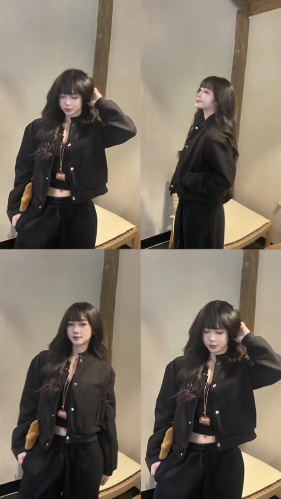 AÓ Khoác Bomber Dạ Ép Dáng Ngắn Croptop Nữ ,Chất Liệu Dạ Ép Hàn Quốc Loại 1 Phù Hợp Mặc  Thu Đông Tết 2025 | BigBuy360 - bigbuy360.vn