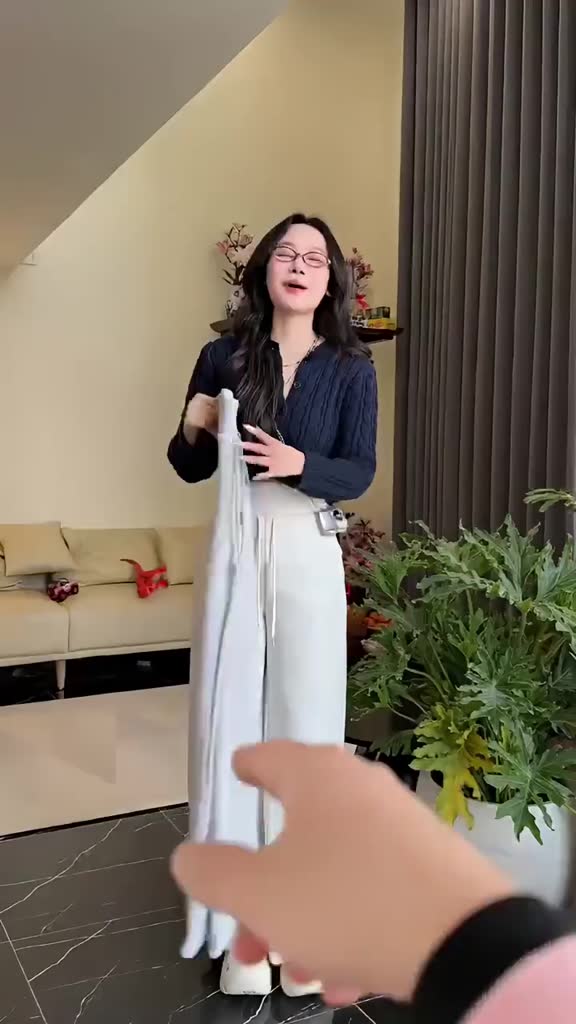 Quần ống rộng vải nỉ lì mịn JISOO FASHIONS lưng cao tôn dáng cạp chun co dãn dành cho nữ QS12 | BigBuy360 - bigbuy360.vn