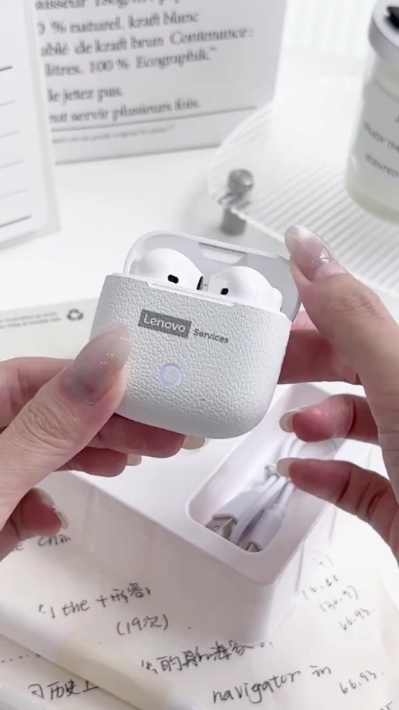 Lenovo LE220 Da Họa Tiết Âm Thanh Điện Ảnh Chất Lượng Nhẹ Và Nhỏ Gọn Tuổi Thọ Pin Dài Bán Trong Tai Tai Nghe Bluetooth Khử Tiếng Ồn | BigBuy360 - bigbuy360.vn