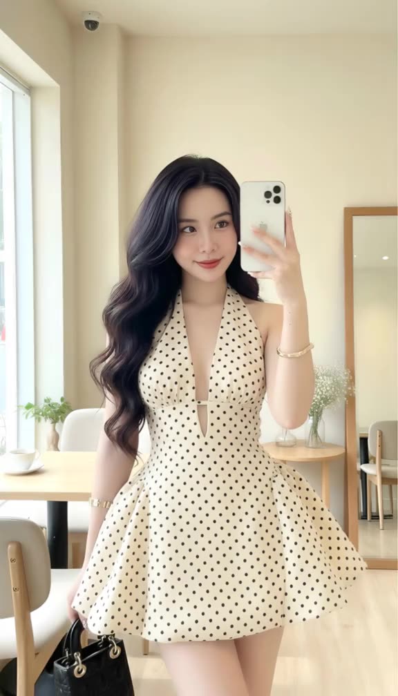 Đầm Cổ V Xếp Li “Không Ren” Tùng Eo Xoè Sexy Sang Trọng Dự Tiệc Kieupham.shop | BigBuy360 - bigbuy360.vn