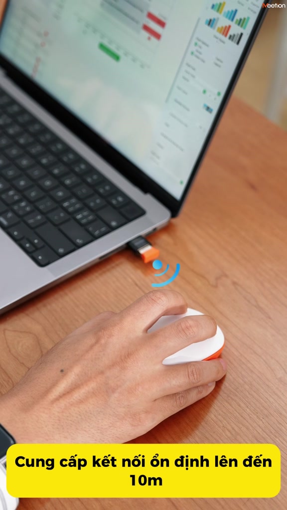 Chuột không dây Meetion R571 chống ồn kết nối USB 2.4GHz thiết kế nhỏ gọn pin rời AA sử dụng hơn 6 tháng | BigBuy360 - bigbuy360.vn
