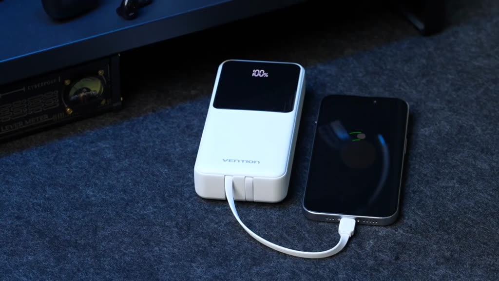 Sạc Dự Phòng 20000mAh 22.5W Vention,Có Sẵn Dây Cáp Type C Và Light, Sạc được 4 thiết bị cùng lúc | BigBuy360 - bigbuy360.vn