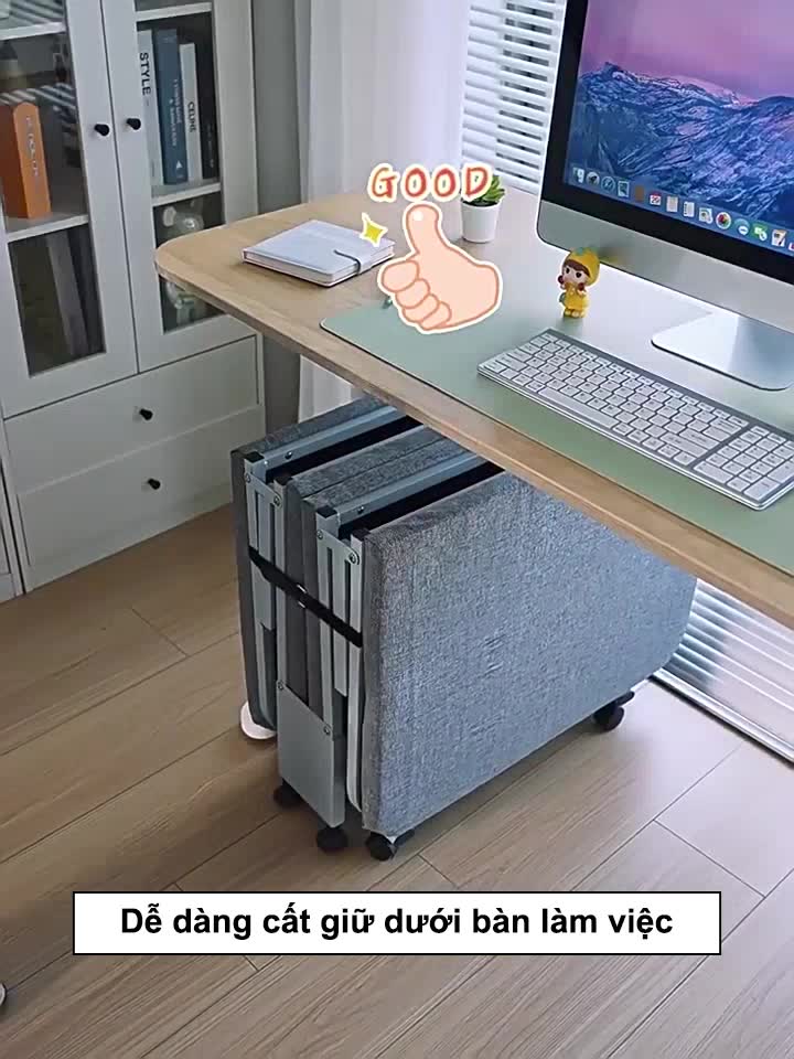 ALVIN Giường gấp gọn Có thể gập lại và tiết kiệm không gian rất lý tưởng cho giờ nghỉ trưa tại văn phòng | BigBuy360 - bigbuy360.vn