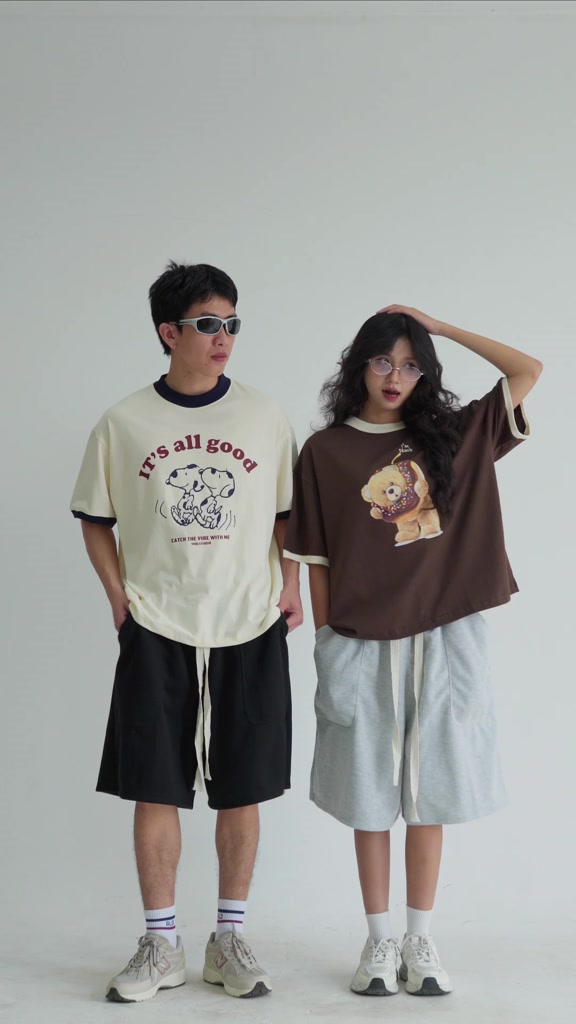 Áo Thun Local Brand VIBESTU " BST Phối Tay V1 ", Áo Thun Boxy Form Rộng Unisex 250Gsm 100% Cotton | BigBuy360 - bigbuy360.vn