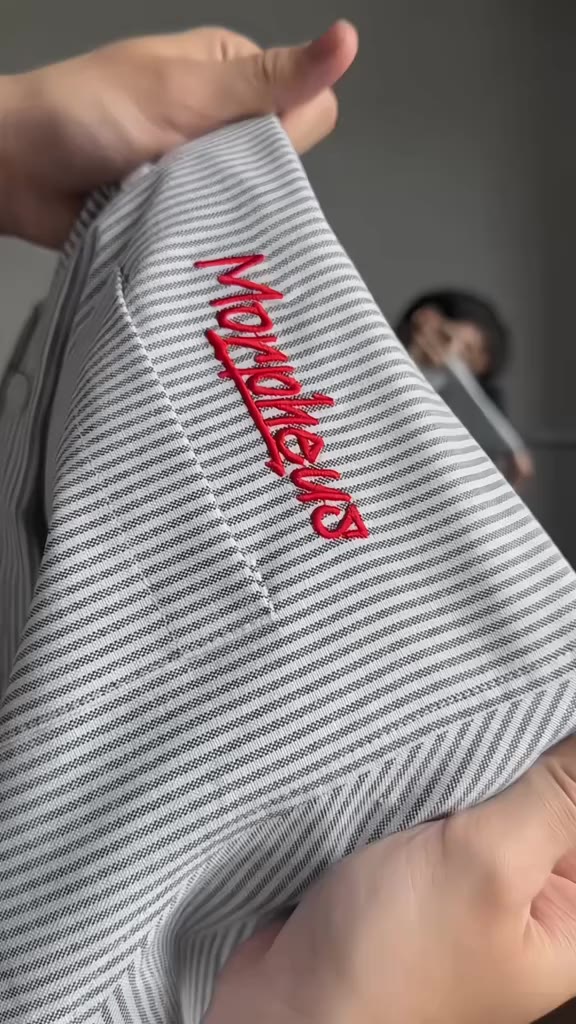Áo Sơ Mi Kẻ Sọc Oxford Thêu Morpheus Local Brand, Áo Sơ Mi Tay Ngắn, Áo Sơ Mi Tay Dài Oxford Nam Nữ Form Rộng Unisex Hàn | BigBuy360 - bigbuy360.vn