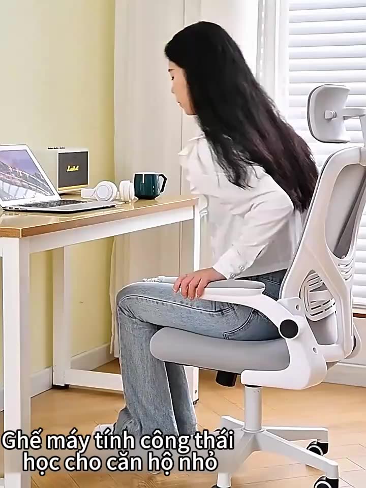 Ghế văn phòng thoải mái: Hỗ trợ thắt lưng, đầu tựa điều chỉnh, tay vịn linh hoạt | BigBuy360 - bigbuy360.vn