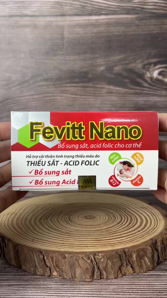 (100V, 4M) Viên uống FEVITT NANO 100V bổ sung sắt, acid folic, bổ máu, cải thiện tình trạng thiếu máu | BigBuy360 - bigbuy360.vn