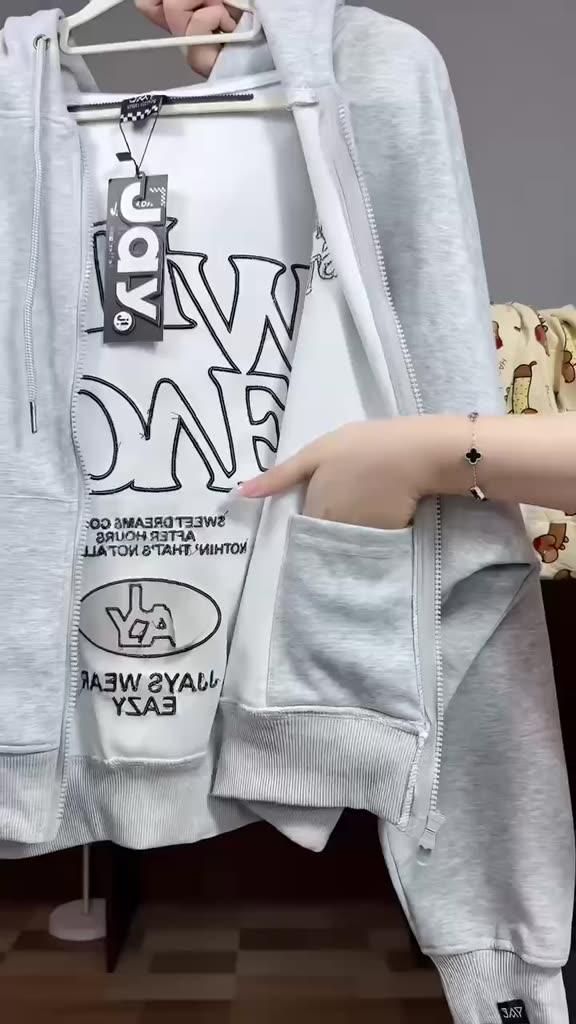 Set Hoodie Quần Ống Rộng Unisex Streetwear – Bộ Đồ Nỉ Đen Form Rộng Cá Tính Oversize | BigBuy360 - bigbuy360.vn