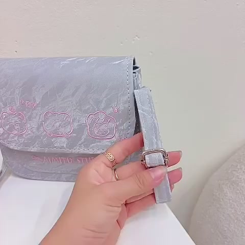 Túi Xách Nữ Dáng Bầu Da Nhung Họa Tiết Mèo Xinh Yêu Kèm Ngăn Phụ size 19 - DK239 | BigBuy360 - bigbuy360.vn