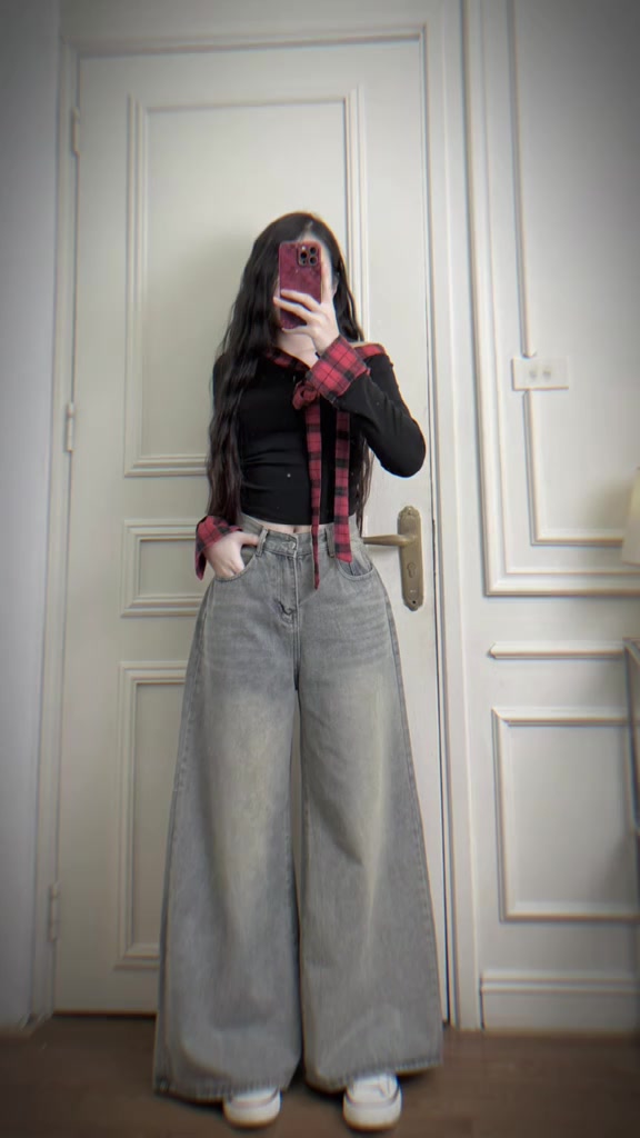 Quần Jean Nữ Ống Rộng Suông Basic MIAA Ống  30-33cm Dễ Mix Đồ Năng Động, quần bò ống suông màu RETRO_VER3 | BigBuy360 - bigbuy360.vn