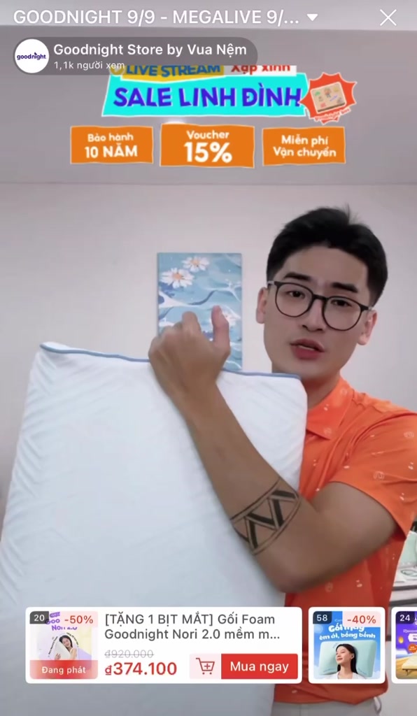 Gối Foam Goodnight Nori 2.0, gối nâng đỡ cổ vai gáy, gối công thái học, gối vũ trụ | BigBuy360 - bigbuy360.vn