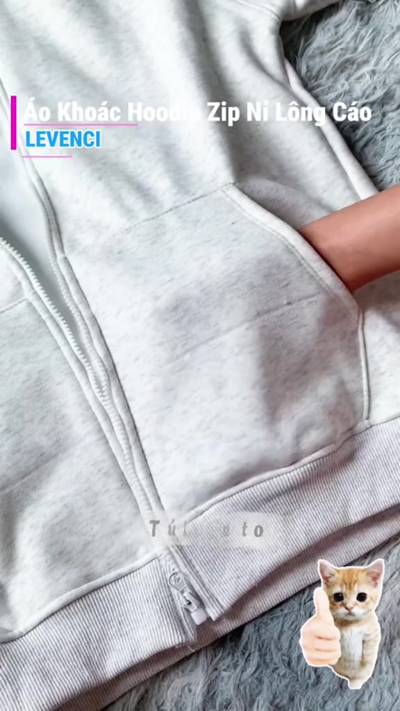 Áo Khoác Hoodie Zip Nam Nữ Khóa Kéo Chất Nỉ Nhung Lông Cáo Premium Form Rộng/ Levenci Basic | BigBuy360 - bigbuy360.vn