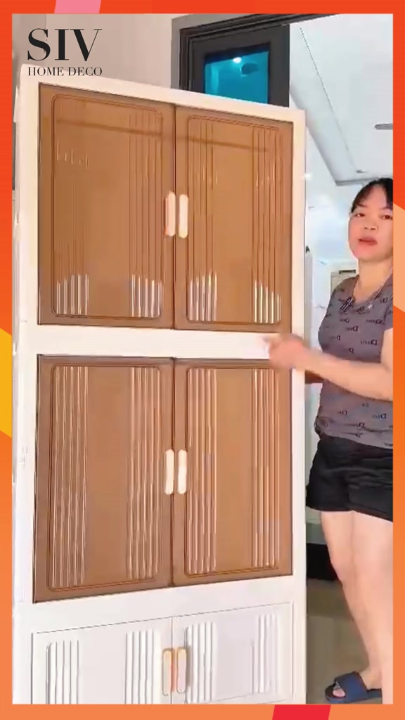 【Rộng 80cm】 SIV Tủ Quần Áo Gấp Gọn Có Ngăn Treo Trẻ Em, Đựng Đồ Đa Năng Thông Minh, Tháo Lắp Dễ Dàng, Nhựa PP | BigBuy360 - bigbuy360.vn