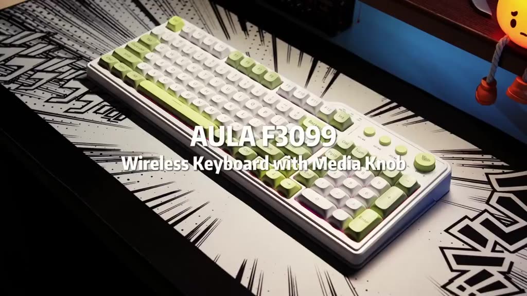 Bàn Phím HOSAN AULA F3099 Giả Cơ Kết Nối Không Dây Cùng Núm Xoay Đa Năng | BigBuy360 - bigbuy360.vn