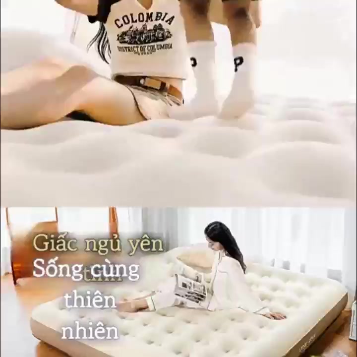HEINO Nệm Hơi Điện Du Lịch Gọn Nhẹ Chống Thấm Bơm Xả Hơi Nhanh Bền Chắc Cho Cắm Trại Tặng Túi Đựng | BigBuy360 - bigbuy360.vn