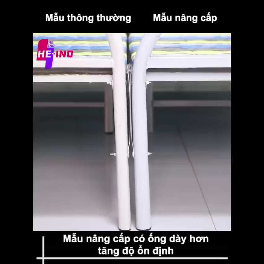 Giường gấp gọn sắt màu trắng kiểu kem dễ di chuyển giường 1m2x2m Không cần lắp ráp Nhiều kích cỡ màu trắng phong | BigBuy360 - bigbuy360.vn