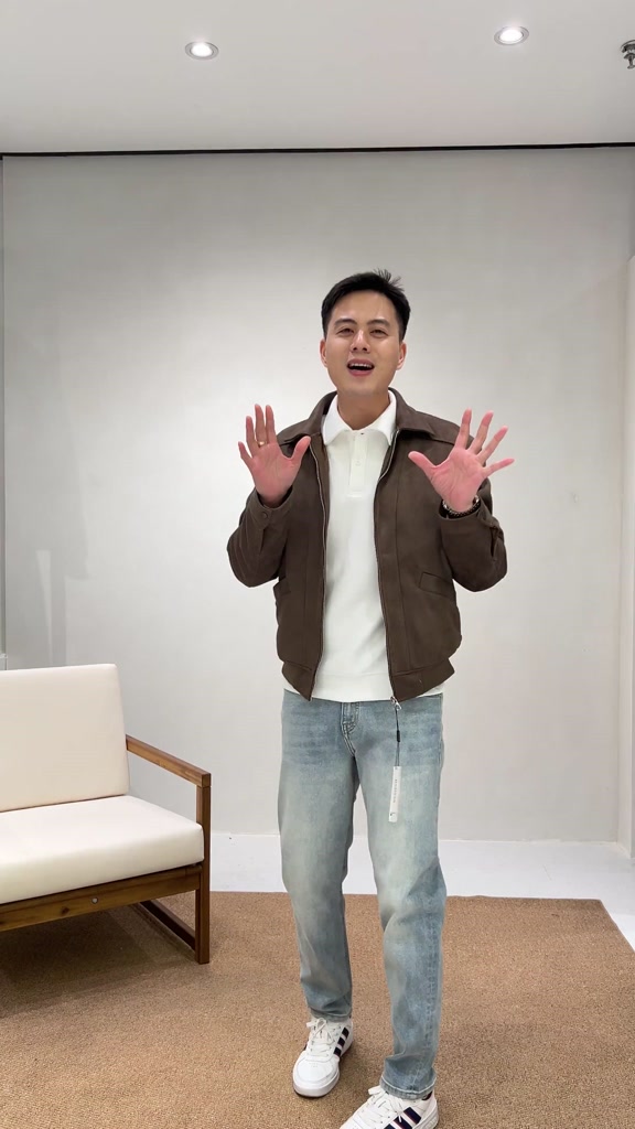 Áo khoác Da lộn nam BADASS cao cấp,  Khóa kéo Trơn ADLOL610 | BigBuy360 - bigbuy360.vn