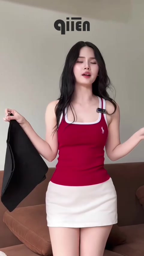 [V108 LÓT TRONG] Chân Váy Chữ A QIIEN, Váy Siêu Ngắn Phong Cách Y2K Phối Trắng Đen Kẻ Sọc Cạp Trễ | BigBuy360 - bigbuy360.vn