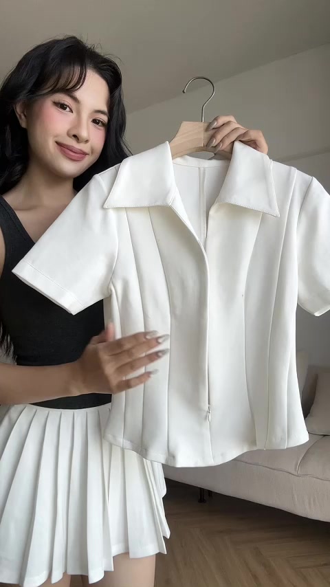 Áo polo nữ thun Bobby cao cấp GYOMADE® dây khoá kéo, co giãn 4 chiều đứng form thanh lịch | GA089 | BigBuy360 - bigbuy360.vn
