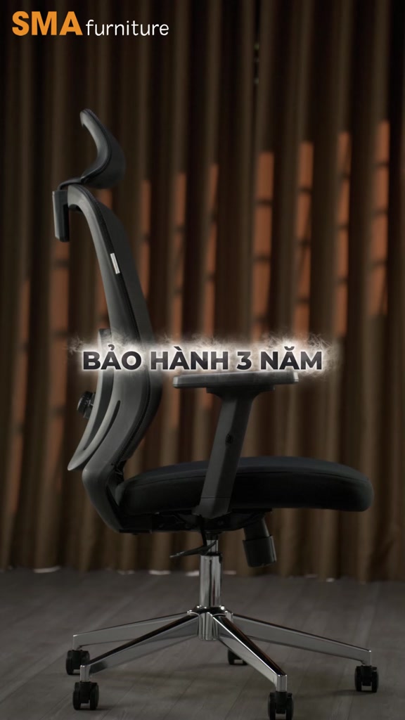 Ghế công thái học SMA Furniture SMA SIMPLE, tựa lưng 2D, ngả ghế 120 độ, bảo hành 3 năm | BigBuy360 - bigbuy360.vn