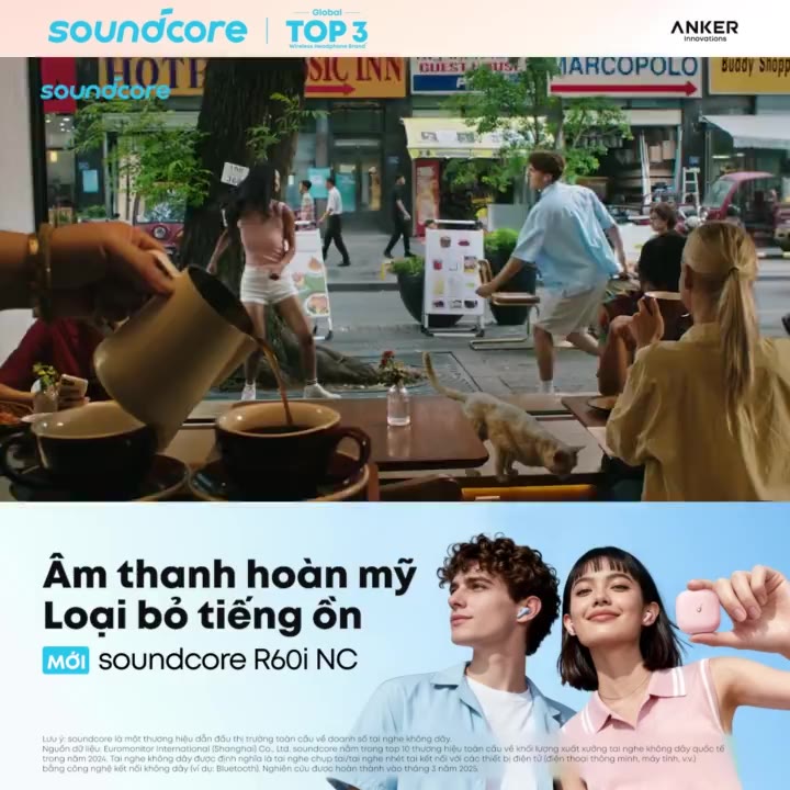 Tai nghe bluetooth ANC Soundcore R60i NC | Hires Audio | Chống ồn đến 52dB | Pin 50h | Bảo Hành Chính Hãng 18 Tháng | BigBuy360 - bigbuy360.vn