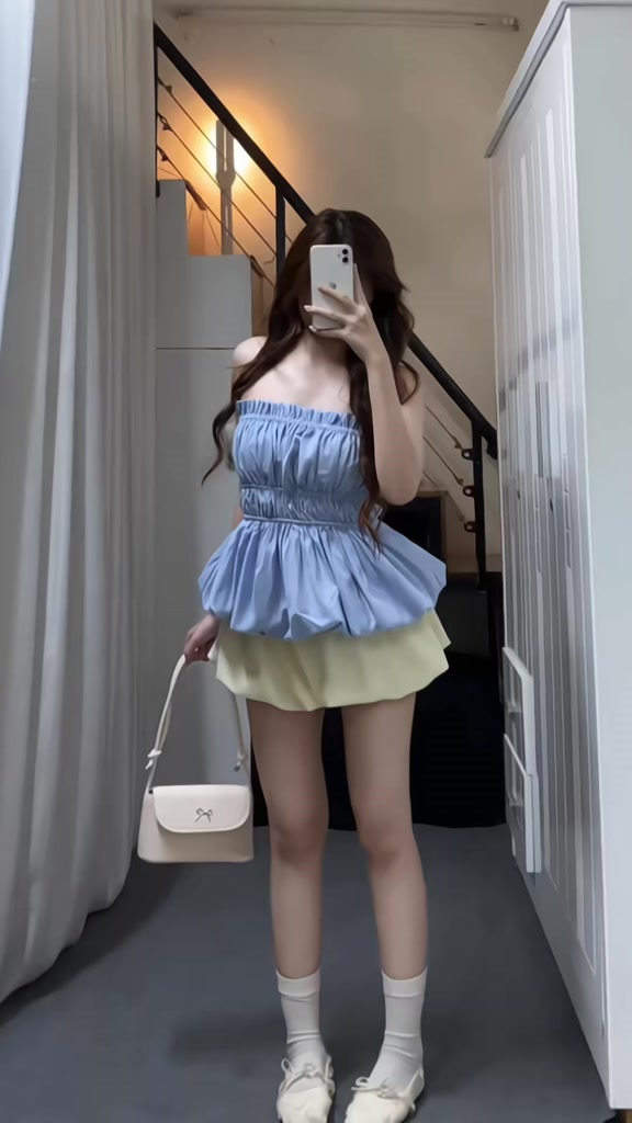 Áo Quây Dáng Bí MINHU CLOTHES Áo Bí Cúp Ngực Chất Gió Sần Dáng Bồng Sang Chảnh  [A01] | BigBuy360 - bigbuy360.vn