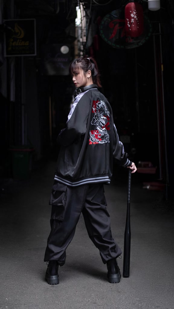 Áo Khoác Sukajan Nam Nữ Unisex Oversized Vải Phi Hình Thêu Ryuga | BigBuy360 - bigbuy360.vn