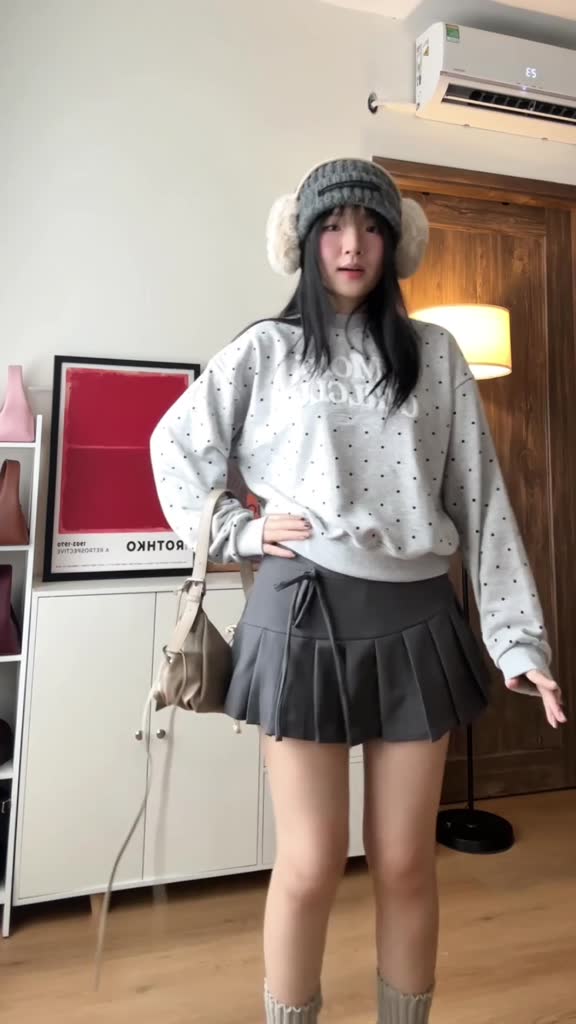 Chân váy xếp ly MONÁ dáng ngắn phối nơ - CHIKA SKIRT | BigBuy360 - bigbuy360.vn