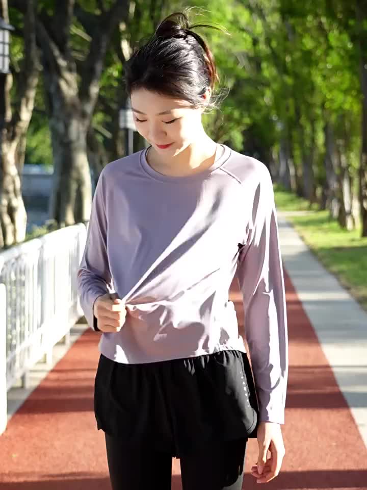 Video S618D — Set thể thao nữ dài tay phối lưới