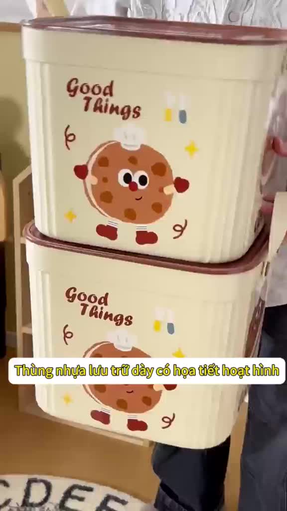 Thùng nhựa đựng đồ đa năng - Dung tích lớn, quai xách tiện lợi, chất liệu PP an toàn | BigBuy360 - bigbuy360.vn