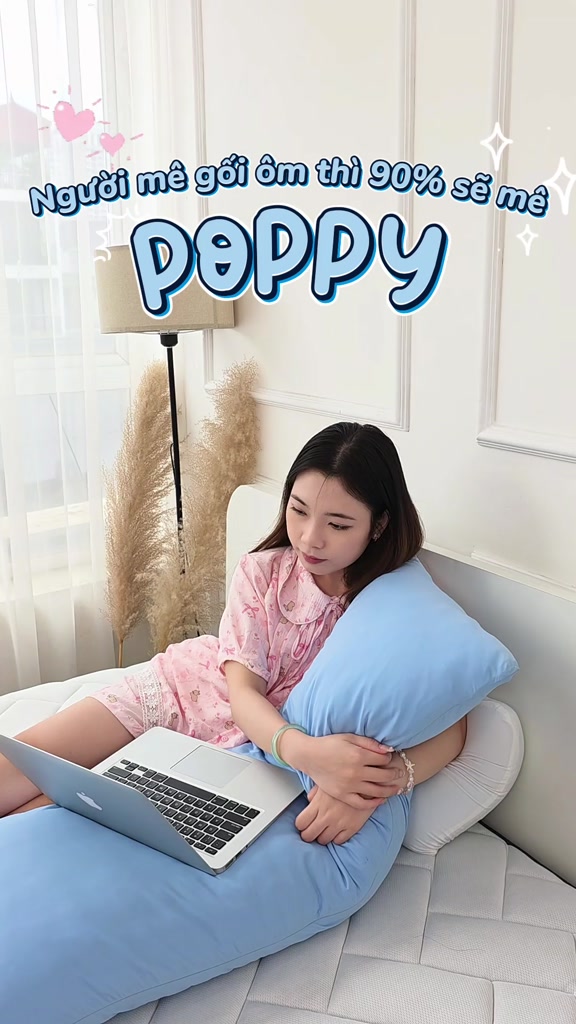 [ĐƠN 500K TẶNG VỎ GỐI]Combo vỏ gối ôm và ruột gối ôm lạnh Goodnight Poppy 45x120cm, Vỏ Gối Ôm Thun Lạnh, Vỏ gối lạnh | BigBuy360 - bigbuy360.vn