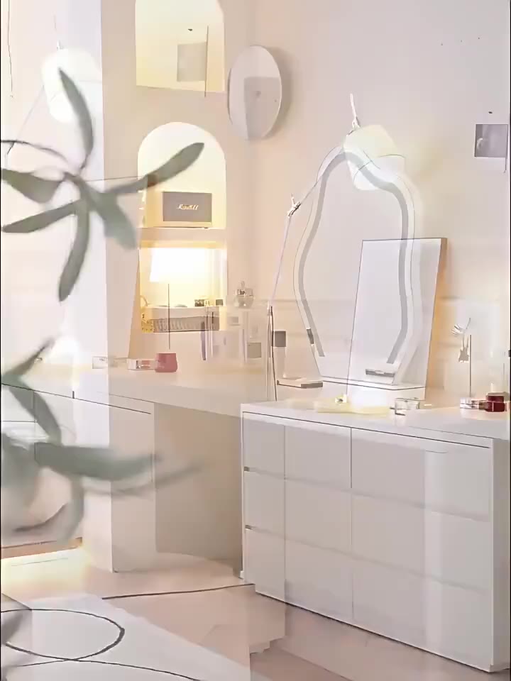 ALVIN Bàn trang điểm Với ngăn kéo chất liệu gỗ linh hoạt thân thiện với môi trường tiết kiệm không gian tối đa | BigBuy360 - bigbuy360.vn