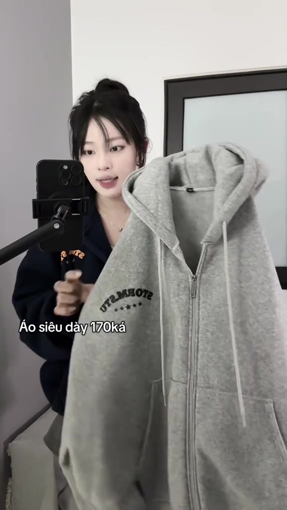 Áo Khoác Nỉ , Áo Khoác Hoodie Zip Boxy In Dập Nổi STORMSTU Chất Nỉ Bông Cao Cấp 2025 | BigBuy360 - bigbuy360.vn