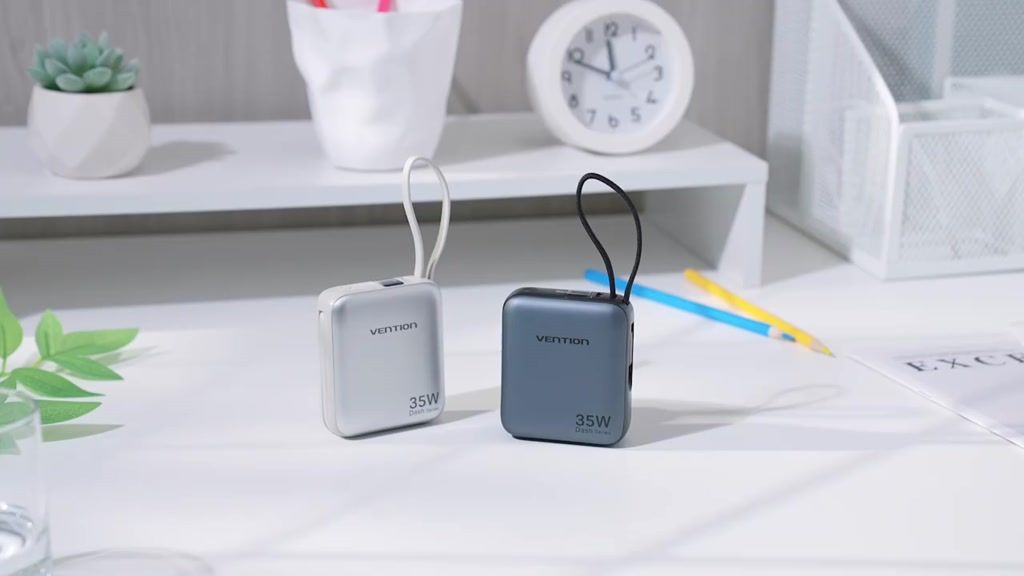 Sạc Dự Phòng 10000mAh Vention 35W Hỗ Trợ PD Có Sẵn Dây USB-C & Light Thiết Kế Nhỏ Gọn Dùng Cho Điện Thoại ,Tai Nghe | BigBuy360 - bigbuy360.vn