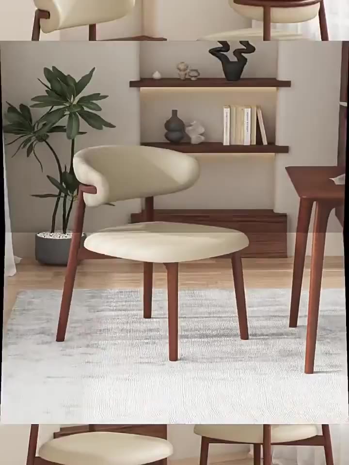ALOVE Ghế ăn phong cách Bắc Âu hiện đại tựa lưng êm ái chân sắt chắc chắn đệm ngồi dày | BigBuy360 - bigbuy360.vn