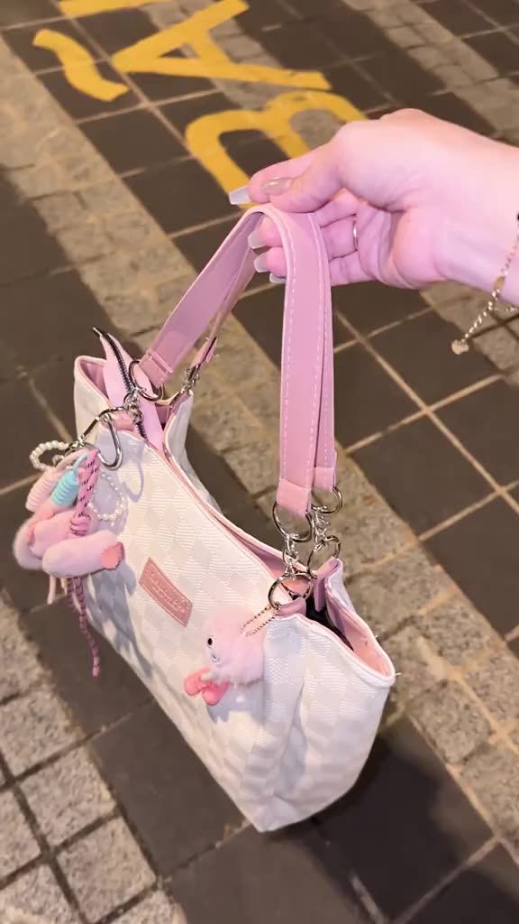 (Tặng charm gấu ) Túi xách nữ tote công sở kẻ ô  da PU cao cấp CUN241 | BigBuy360 - bigbuy360.vn