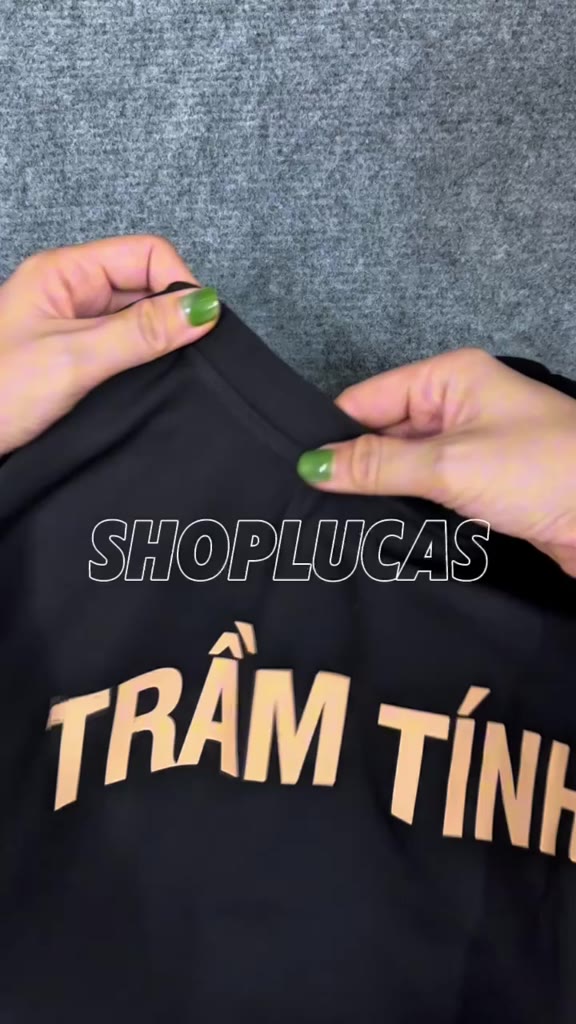 Áo Thun In Chữ TRẦM TÍNH Nam Nữ Unisex Hài Hước Cổ Tròn Chất Cotton Shoplucas Local Brand Lagomie | BigBuy360 - bigbuy360.vn
