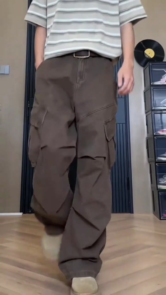 TRENDO Quần Cargo Pant Quần Túi Hộp Nam Nữ Ống Rộng Basic Nhiều màu sắc quần cargo pants Unisex Quần yếm nhiều túi nam quần ống đứng dáng rộng hợp thời trang quần dài có khóa kéo thích hợp | BigBuy360 - bigbuy360.vn