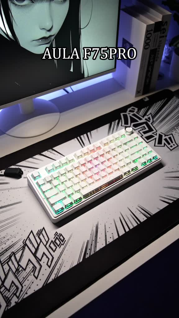 Bàn Phím Cơ AULA F75 80% - 3 Chế Độ + Núm Xoay Đa Năng Gasket Mềm Mại tiết kiệm không gian | BigBuy360 - bigbuy360.vn