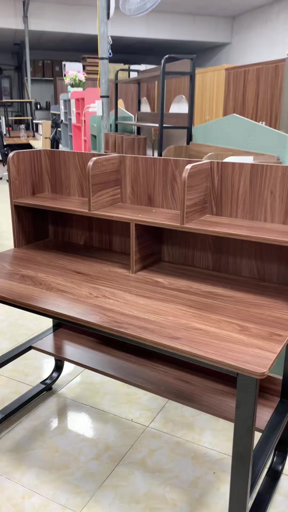 Bàn Học, Bàn Làm Việc Chữ U Kèm Kệ Sách Khung Sắt Hộp 2x4 Mặt Gỗ MDF Dày 1.5 Hiện Đại Chắc Chắn | BigBuy360 - bigbuy360.vn