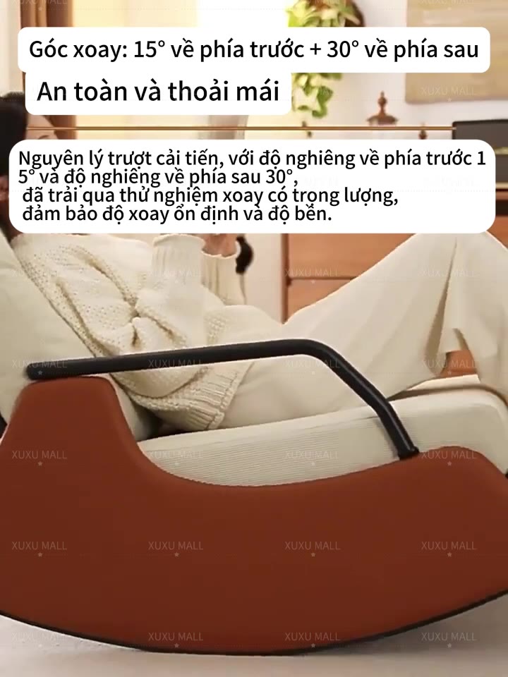 XUXU ghế bập bênh thư giãn gấp gọn hiện đại có bàn đạp Phù Hợp Phòng Khách Đọc Sách Làm Việc | BigBuy360 - bigbuy360.vn