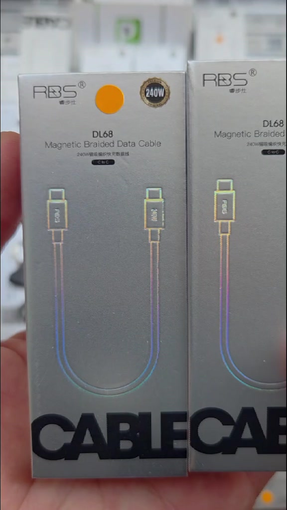 Cáp ngắn RBS / CUKTECH từ tính USB C-C hỗ trợ PD 240W | 15 CM | Chip E-marker/ Cáp dữ liệu 8K C to C Hagibis 20cm | BigBuy360 - bigbuy360.vn