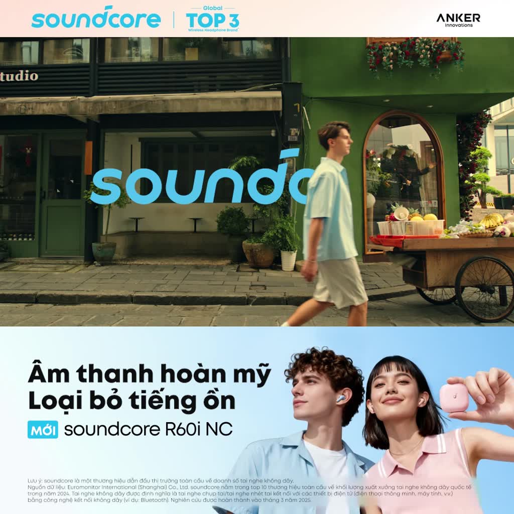 [Mới ra mắt] Tai nghe bluetooth ANC Soundcore R60i NC | Hires Audio | Chống ồn đến 52dB | Pin 50h | Phiên dịch | BigBuy360 - bigbuy360.vn