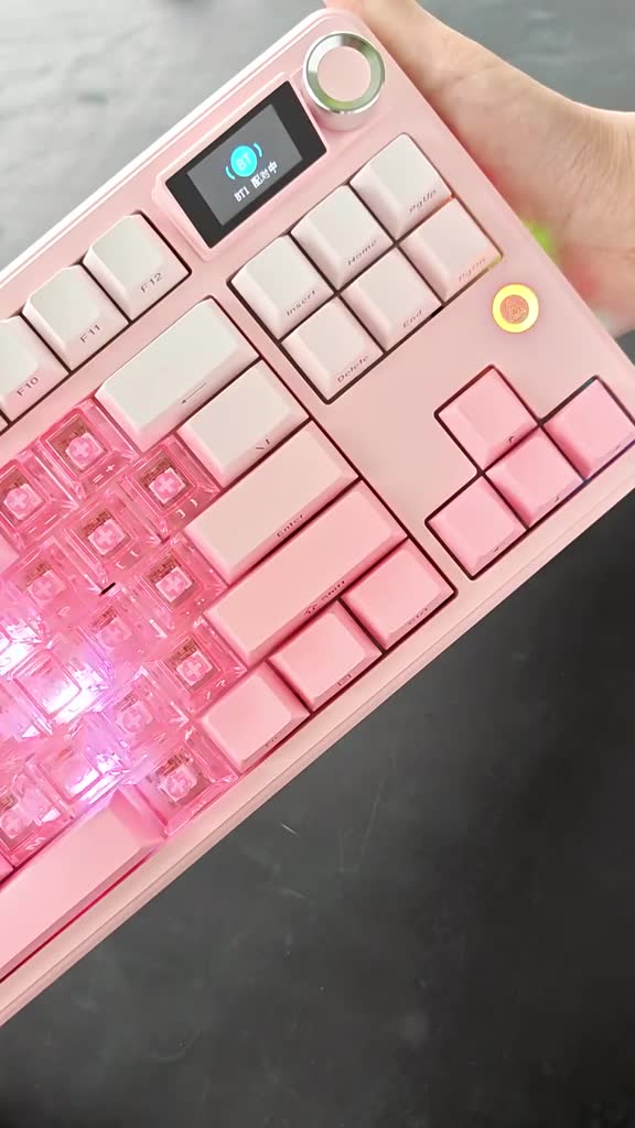 Bàn phím cơ không dây Ajazz MK87 Pro - Mạch xuôi - Màn hình TFT - LED RGB - Gasketmount - Núm xoay - Pin 10000mah | BigBuy360 - bigbuy360.vn