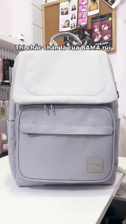 Balo nam nữ đi học đi làm BAMA Solid Backpack chống nước nhiều ngăn đựng laptop 13 14 15.6 inch | BigBuy360 - bigbuy360.vn