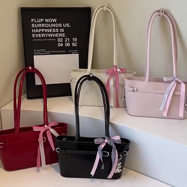 Túi xách nữ tote mini da PU cao cấp phối nơ ruy băng, túi đeo vai nhỏ gọn thanh lịch phong cách Hàn Quốc Đăng Túi DK340 | BigBuy360 - bigbuy360.vn